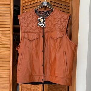 Brown Leather Vest - bundle three items and save 30% or more!